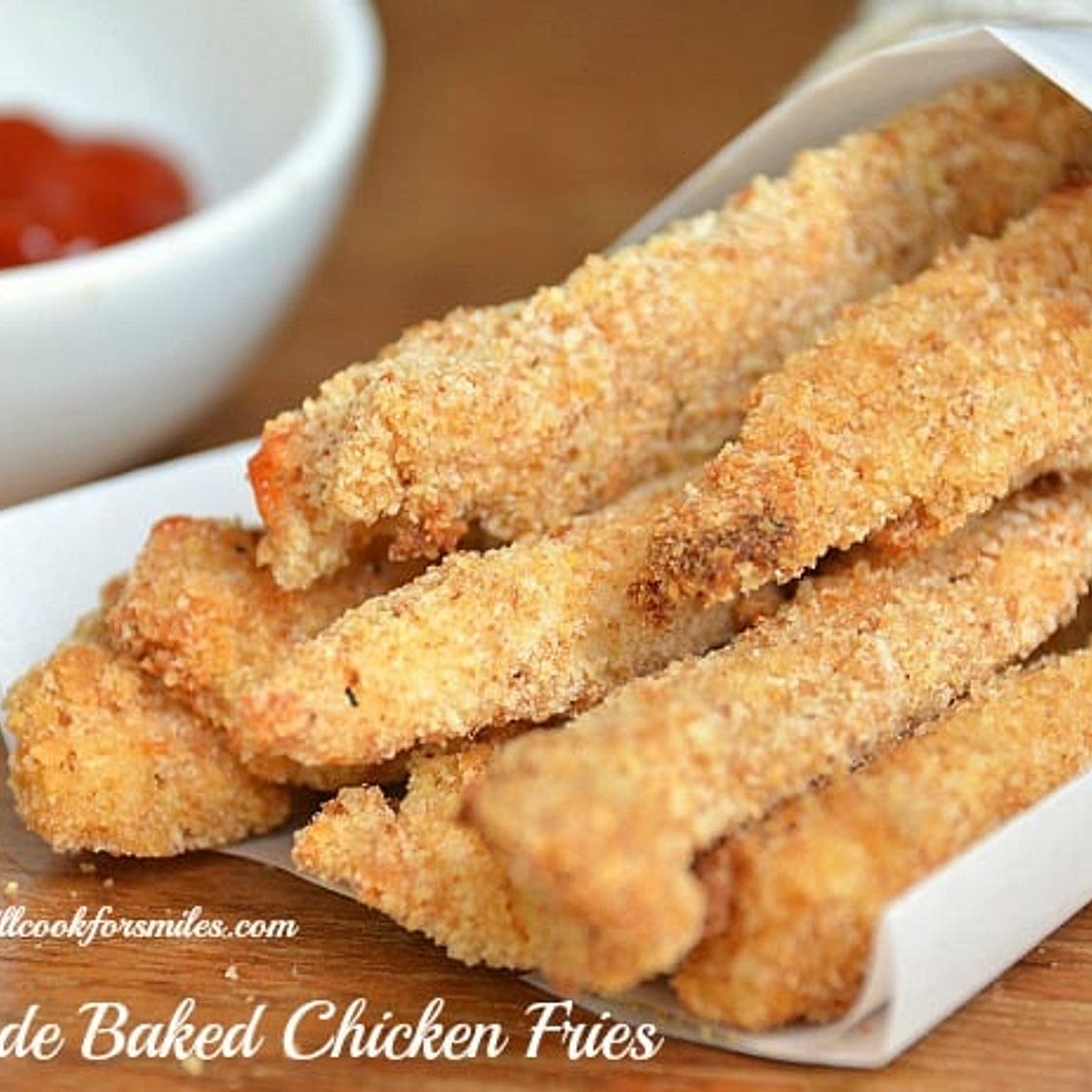 Homemade Parmesan Chicken Fries {Baked!}