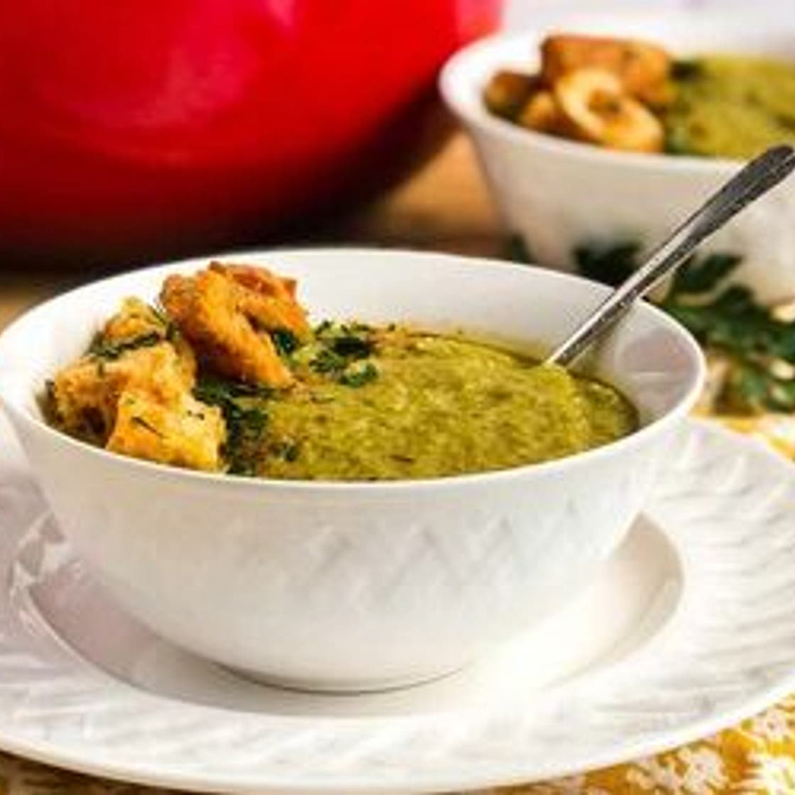 Roasted Broccoli and Cauliflower Soup