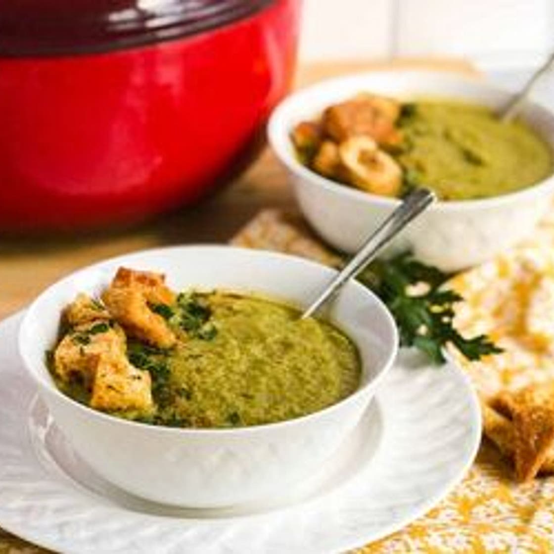 Roasted Broccoli and Cauliflower Soup