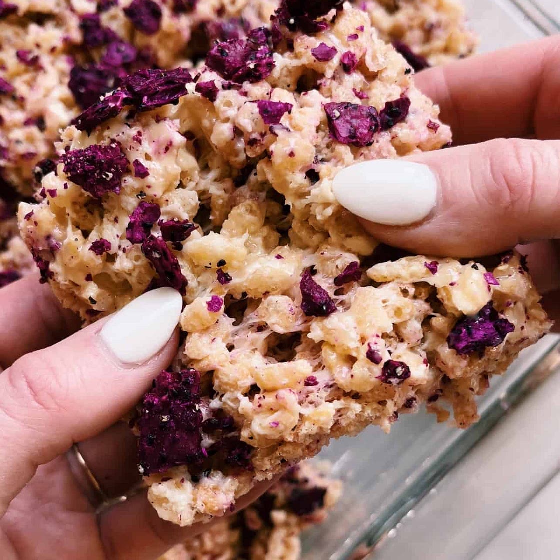 Dragon Fruit Rice Krispy Treats