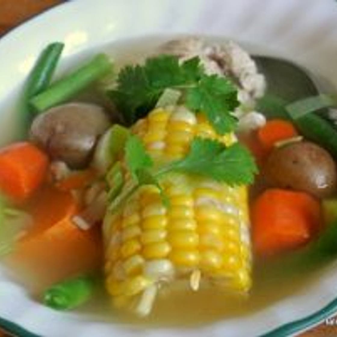 Chilean Cazuela de Ave - Chilean Chicken Soup - #52soups