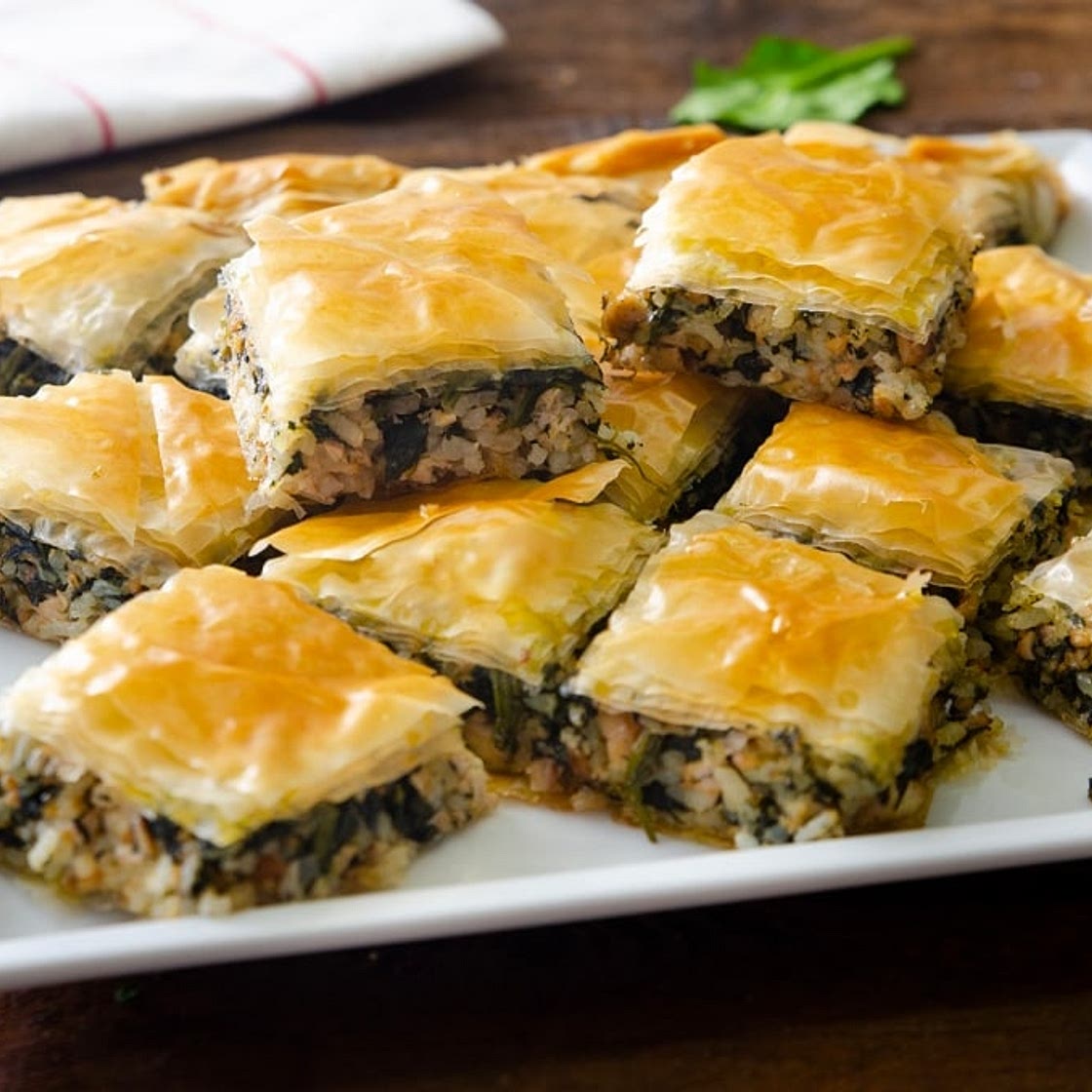 Spanakopita con riso e spinaci