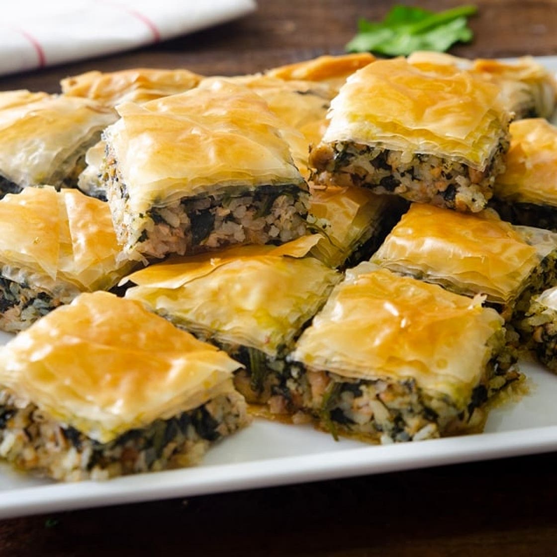 Spanakopita con riso e spinaci