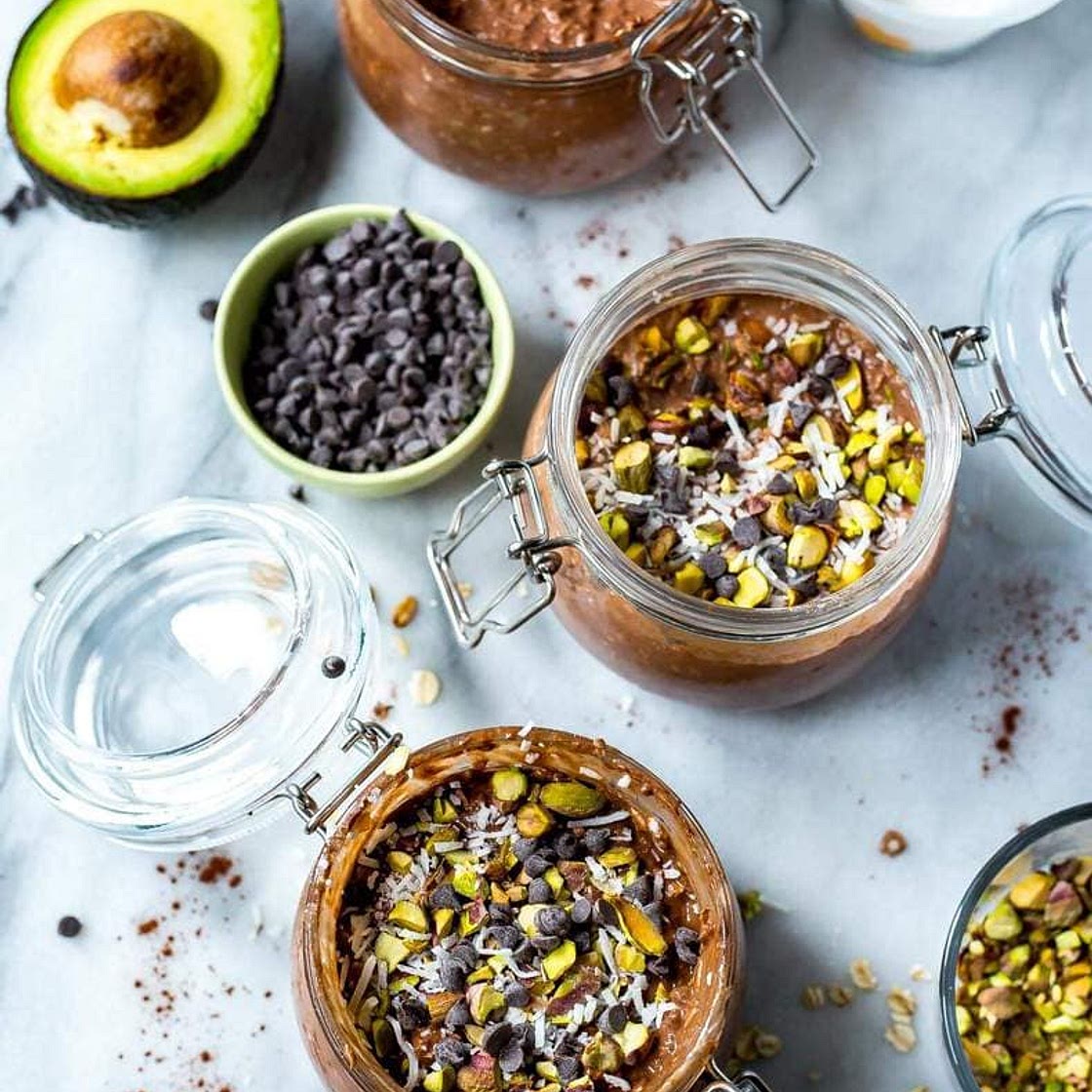 Chocolate Avocado Overnight Oats