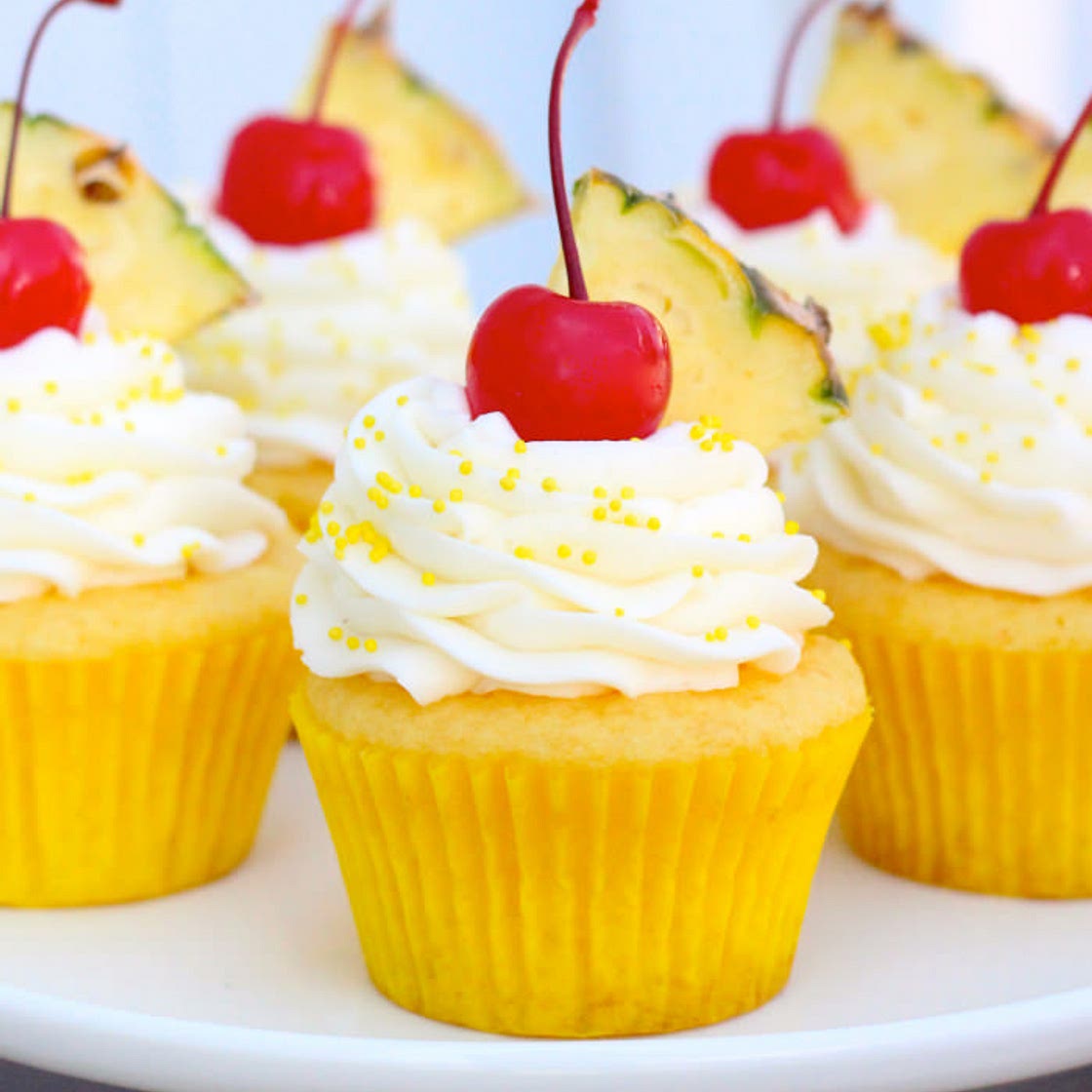 Pineapple Cream Cupcakes