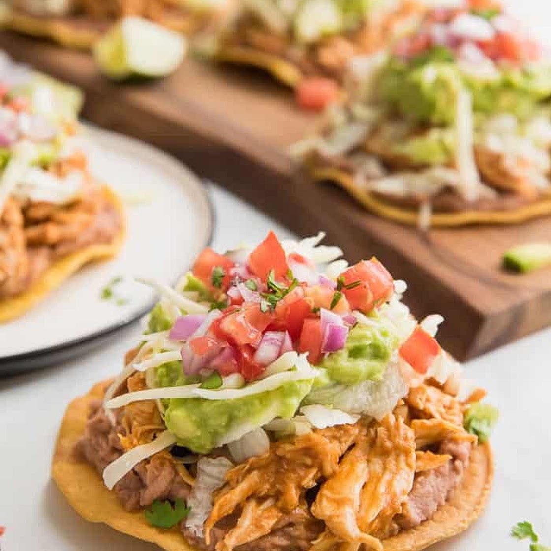 Healthy Chicken Tostadas