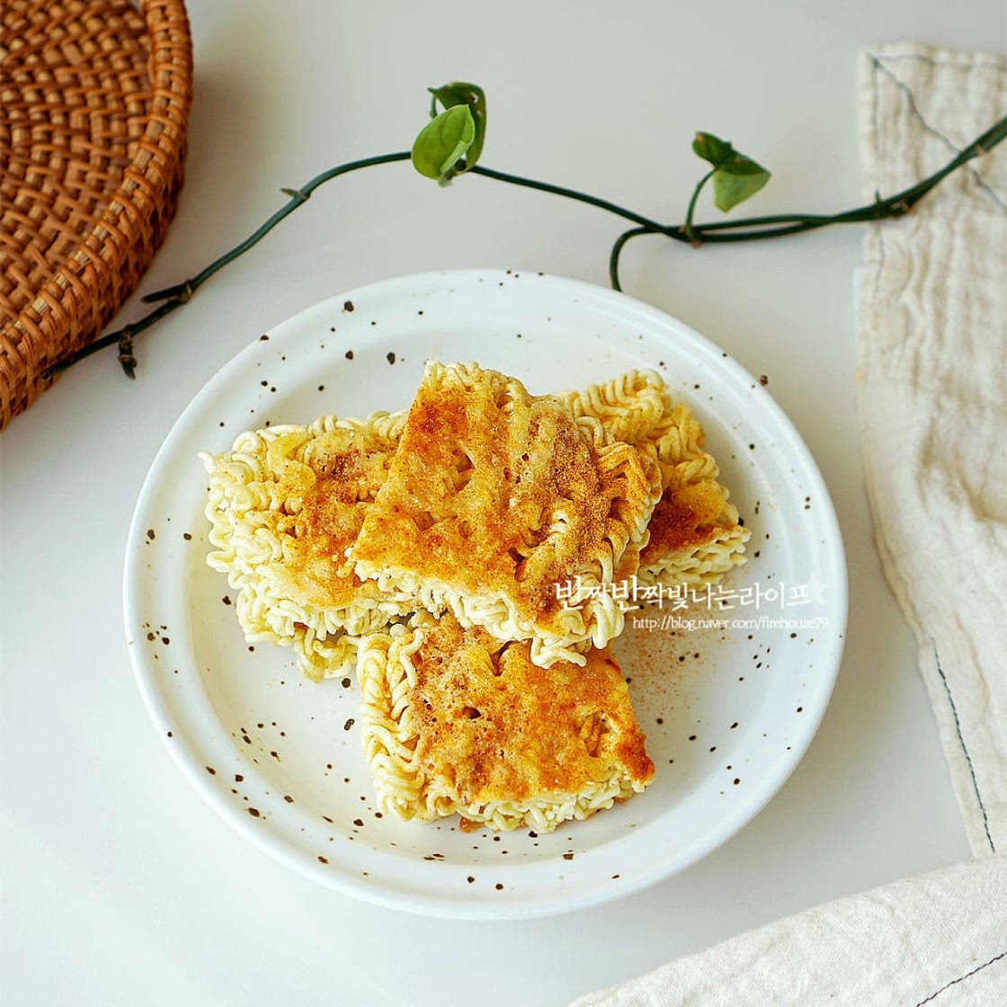 전자레인지 라면땅 만들기 백종원 마요라면땅 레시피 라면 과자