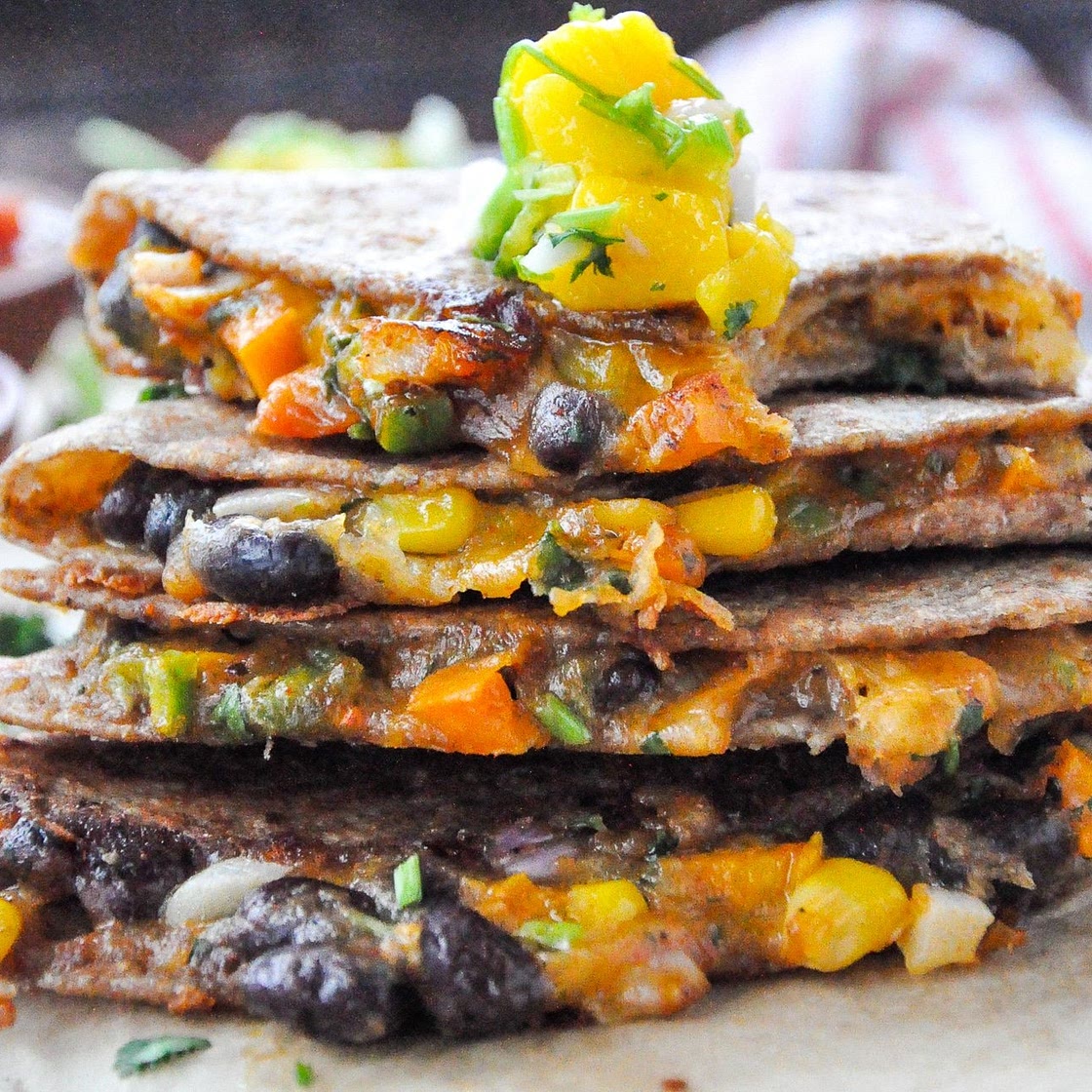 Black Bean Quesadillas with Corn