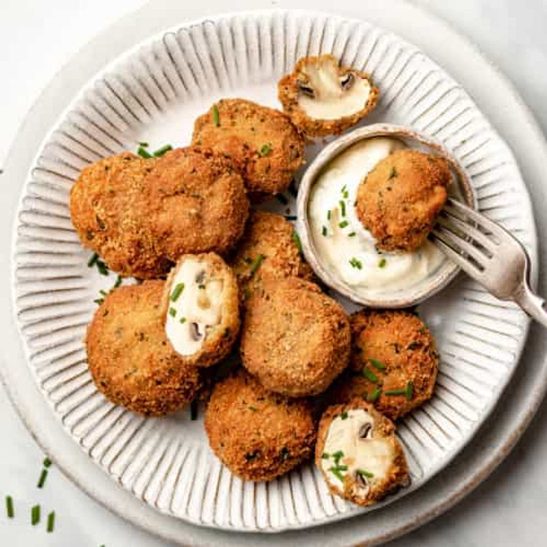 Crispy Breaded Garlic Mushrooms