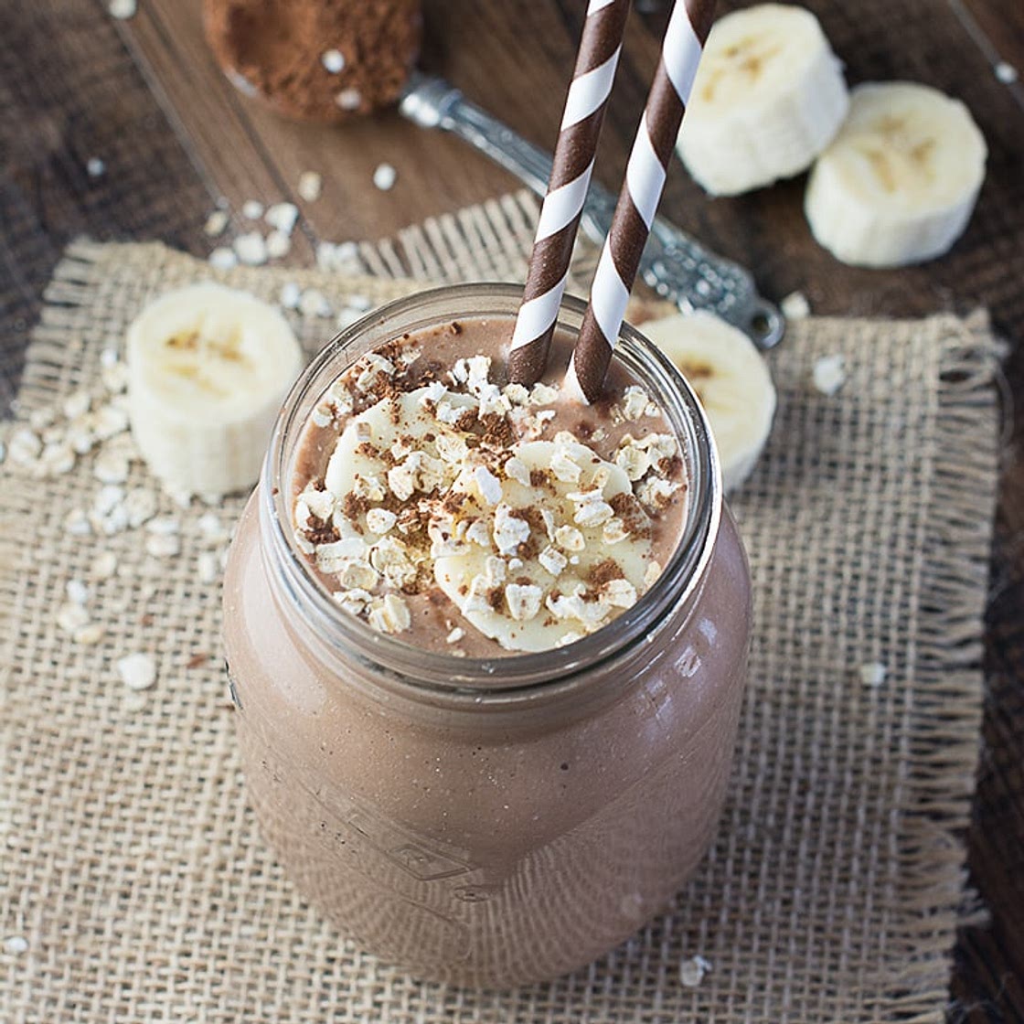 Coconut, Banana & Chocolate Breakfast Smoothie