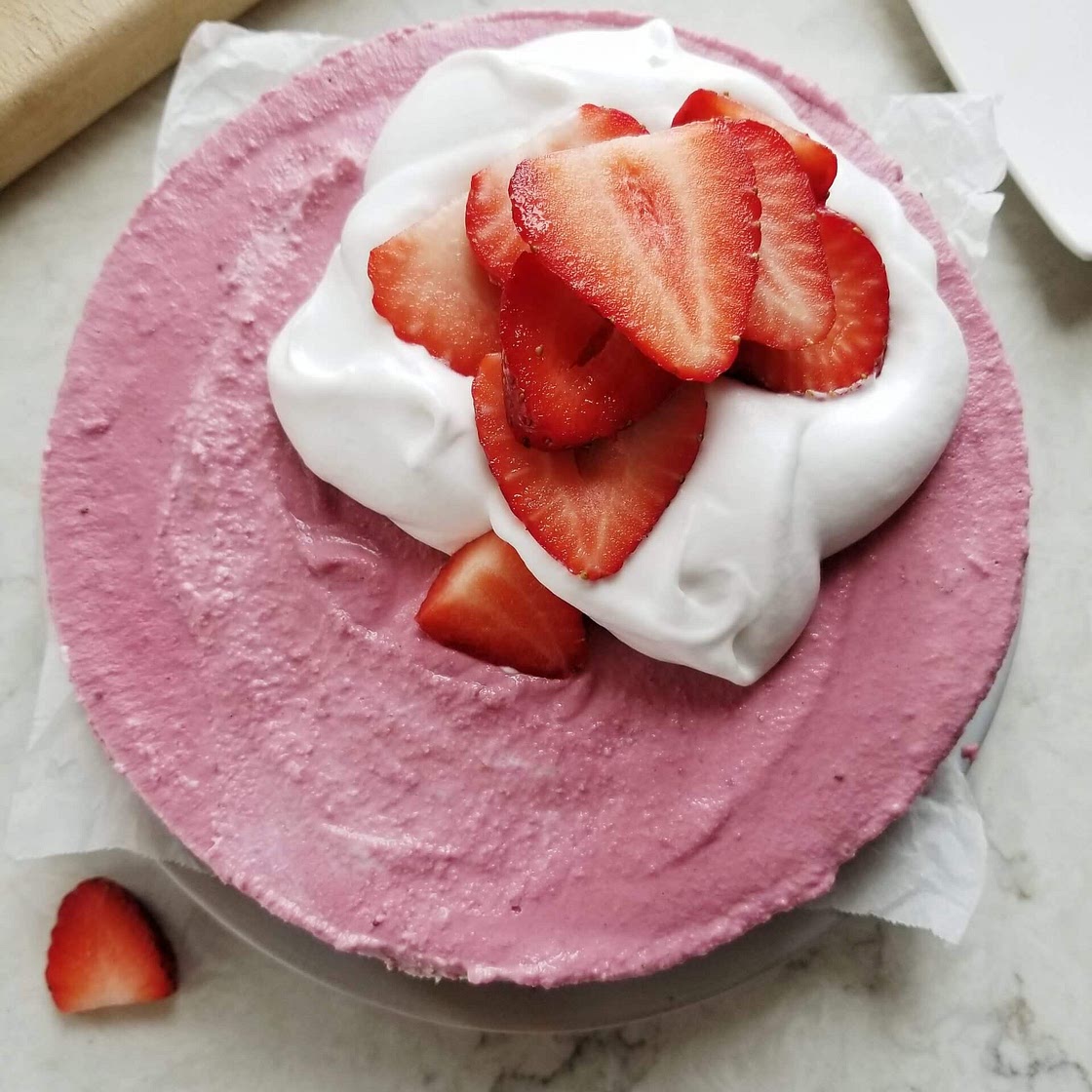 Healthy Strawberry Cheesecake without Cream Cheese