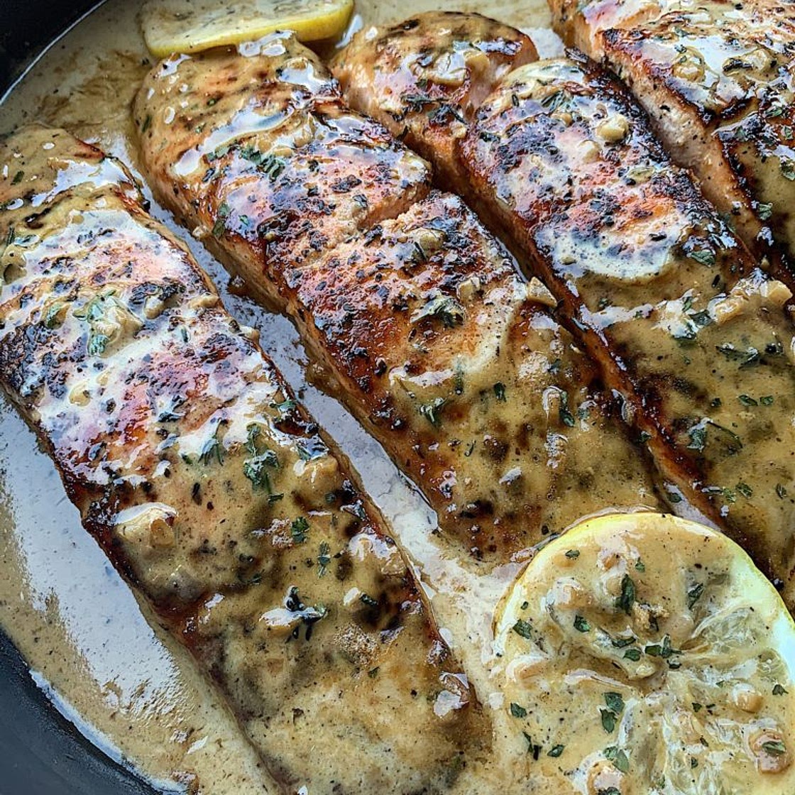 Creamy Lemon & Herb Salmon