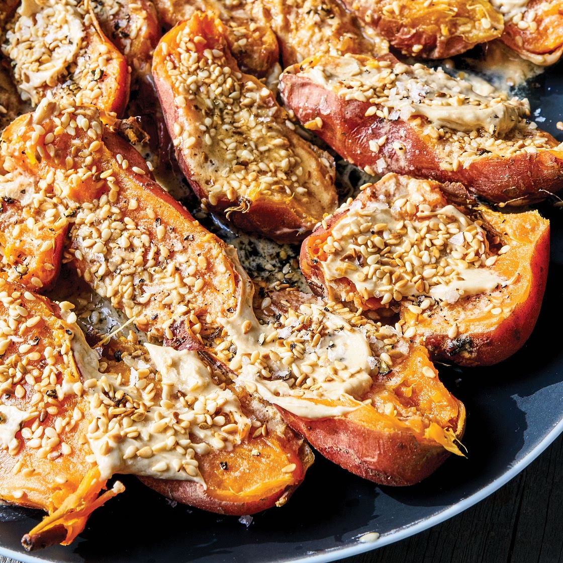 Sweet Potatoes With Tahini Butter