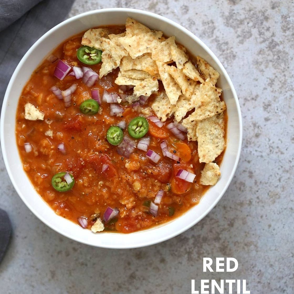 1 Pot Lentil Tortilla Soup (Instant Pot or Saucepan)