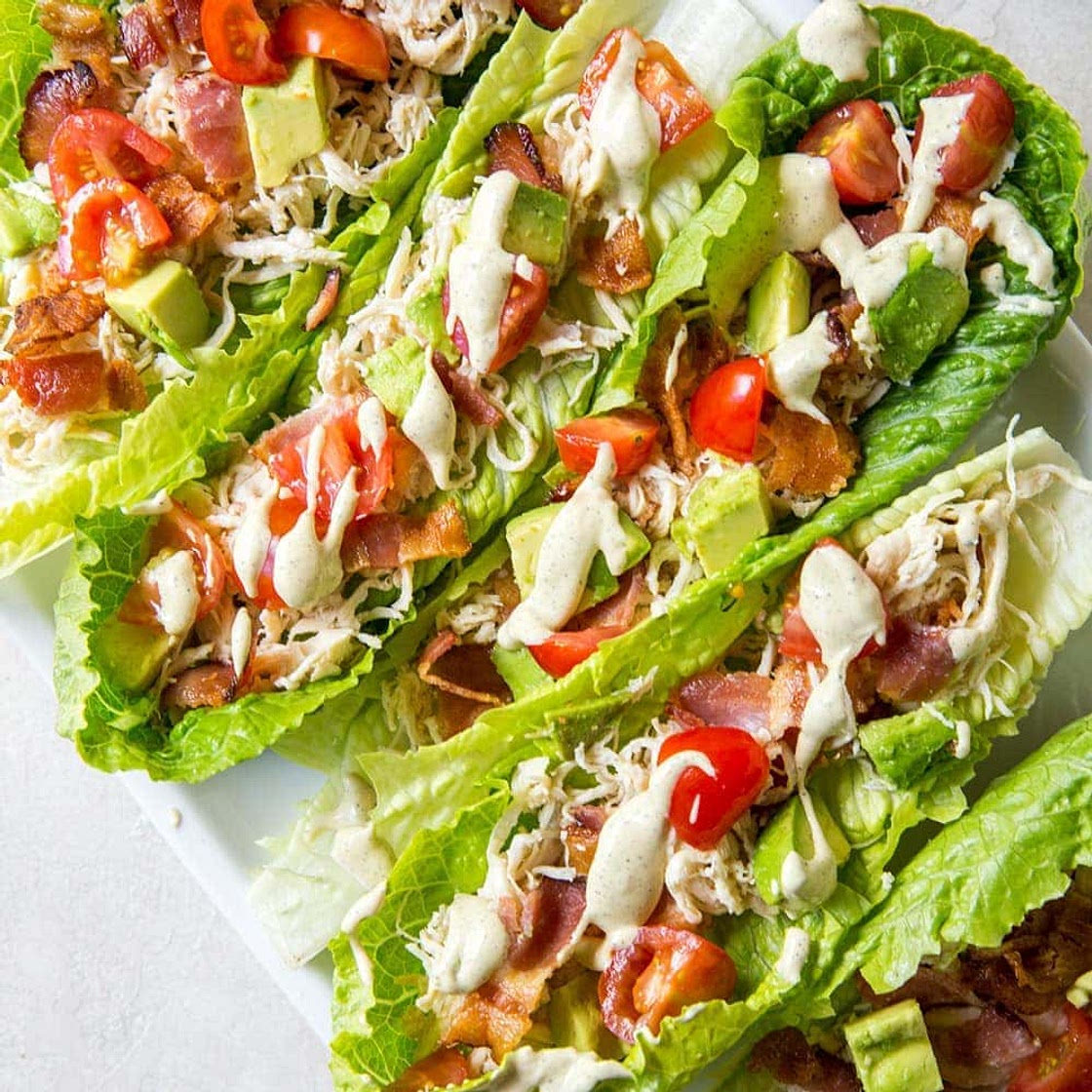 Chicken Club Lettuce Wraps