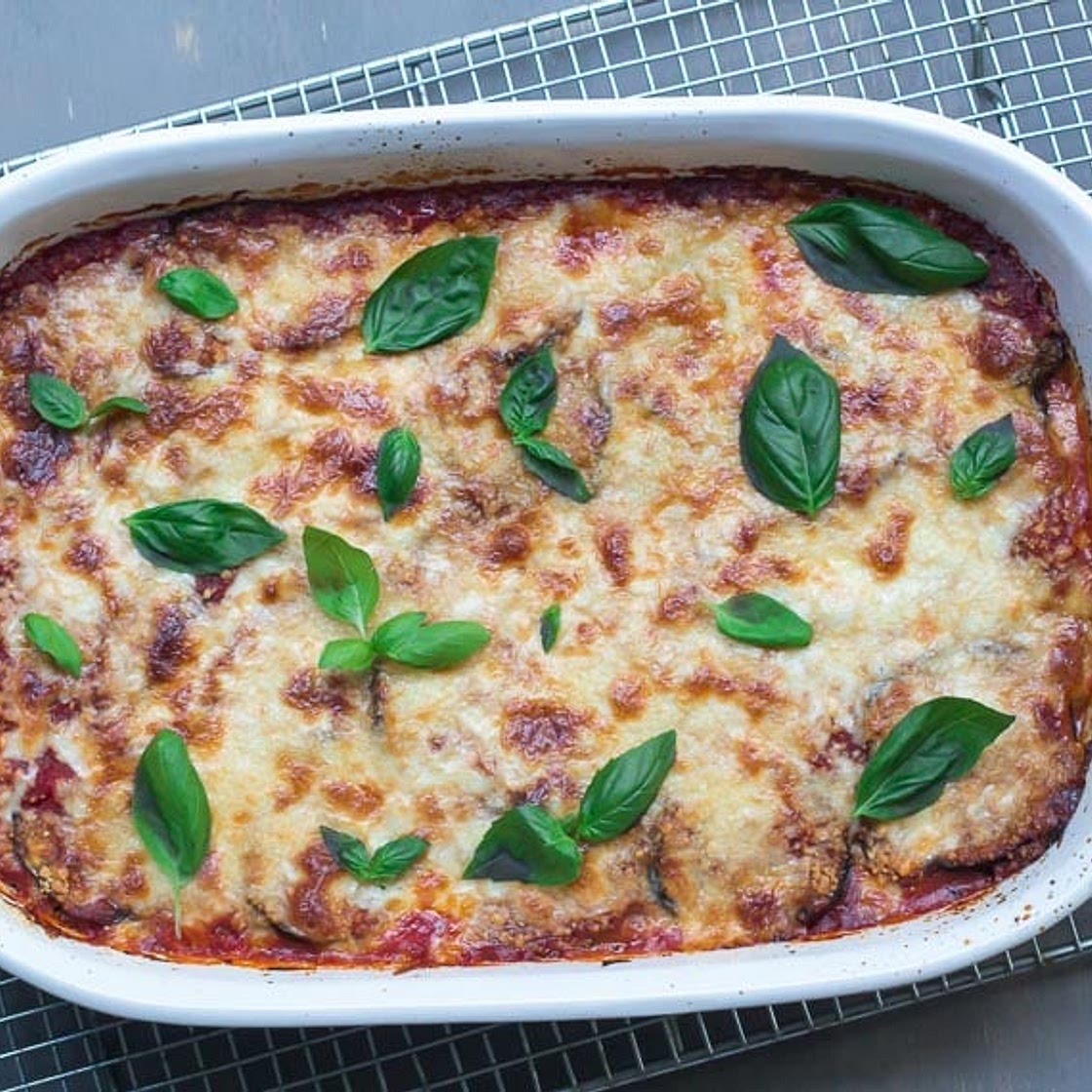 Lighter Low FODMAP Eggplant Parmigiana
