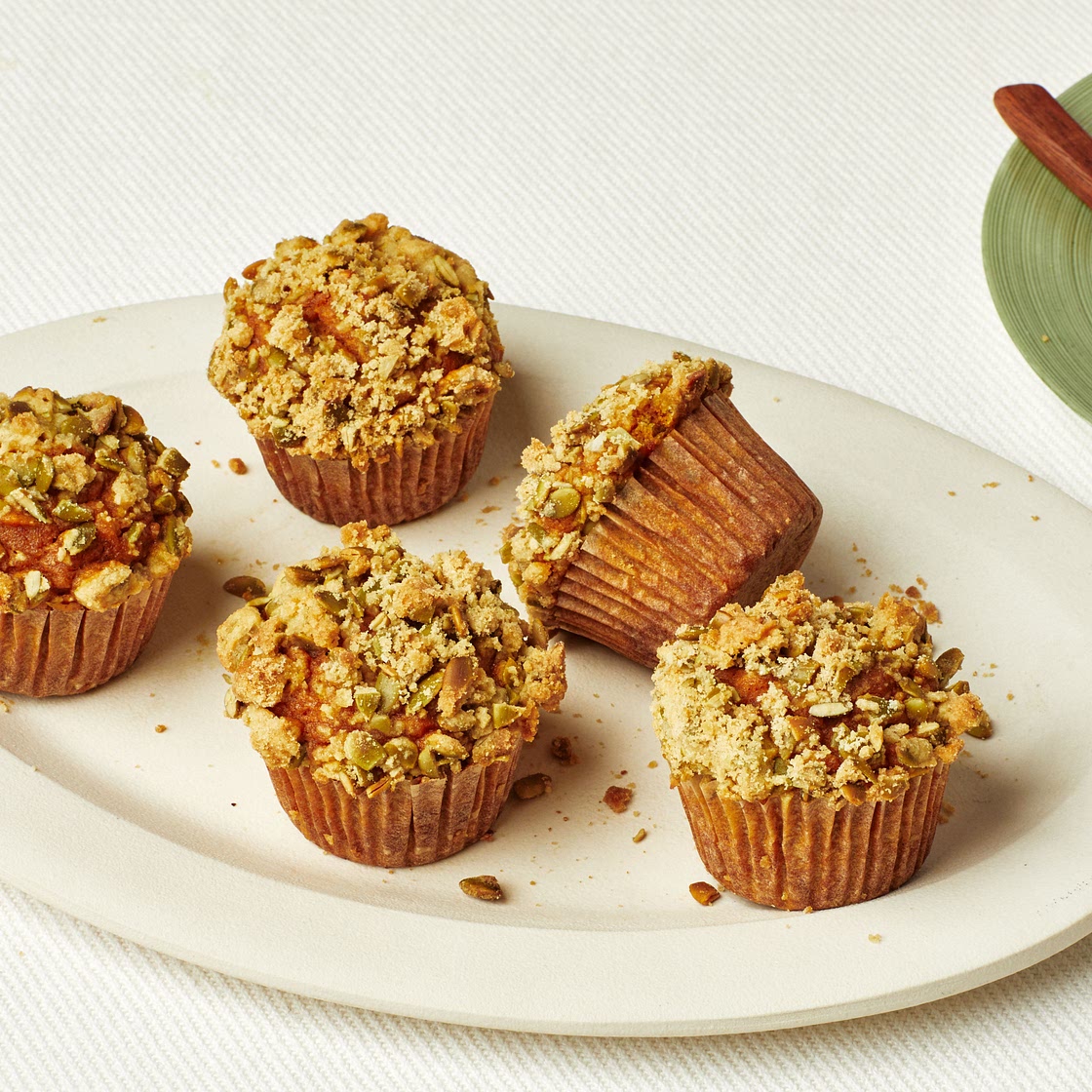 Triple Pumpkin Crumb Muffins