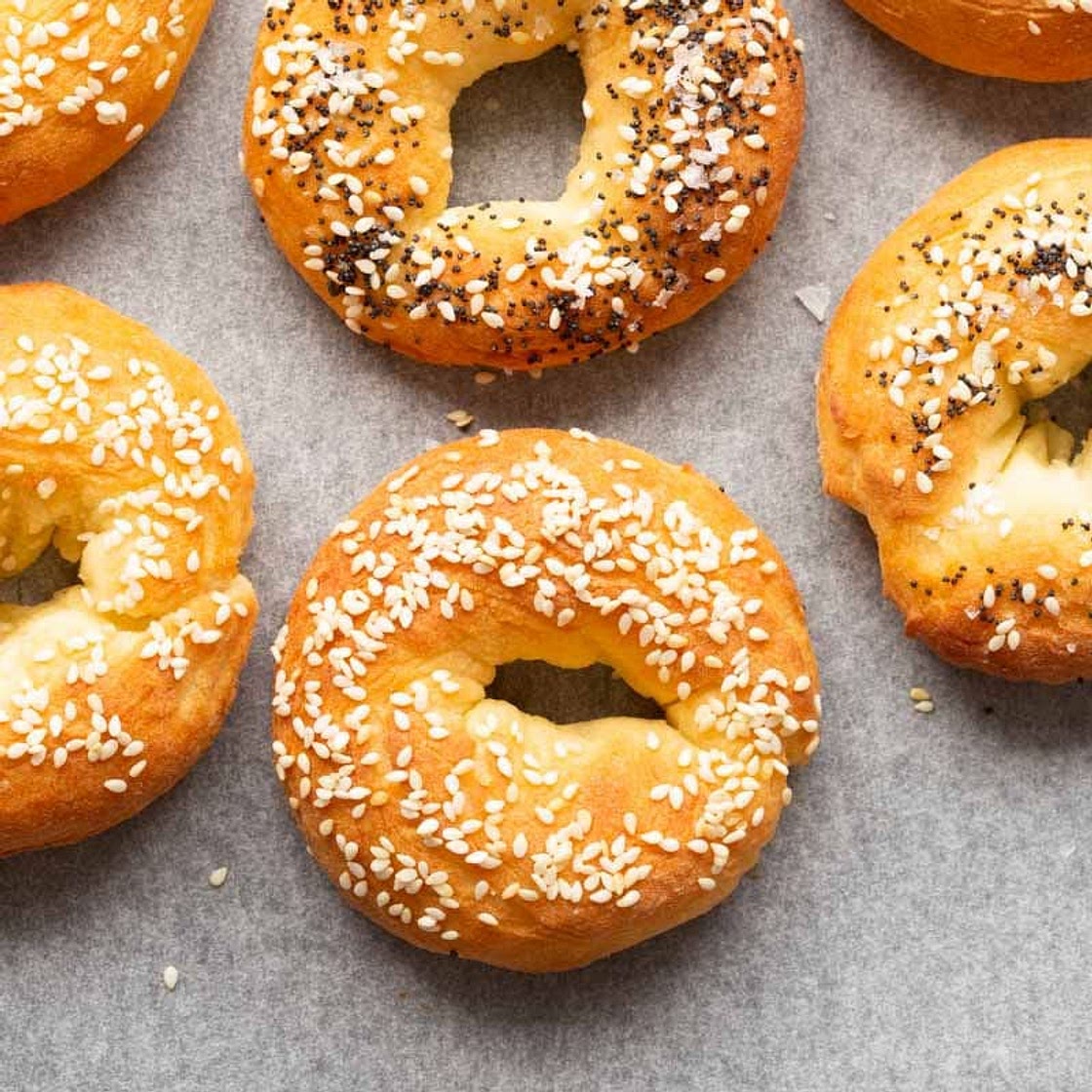 Air Fryer Bagels (2 Ingredients!)