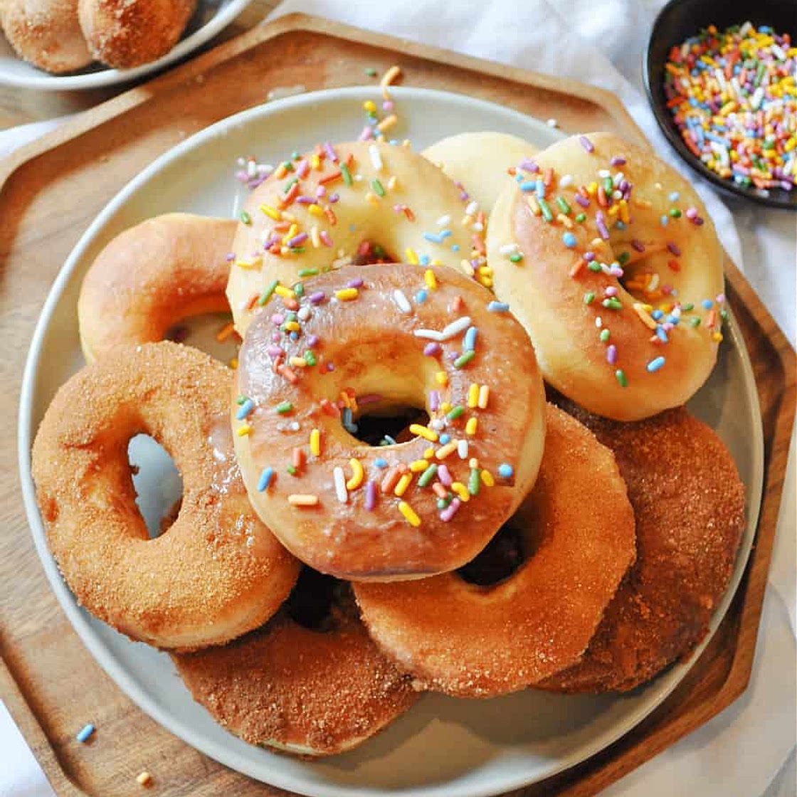 Easy Vegan Air Fryer Donuts