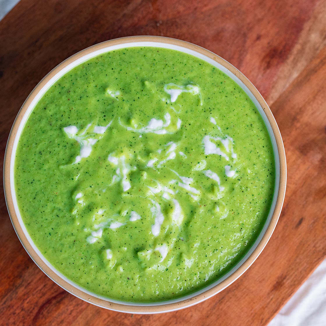 Sheet Pan Creamy Zucchini Parsley Soup (vegan)