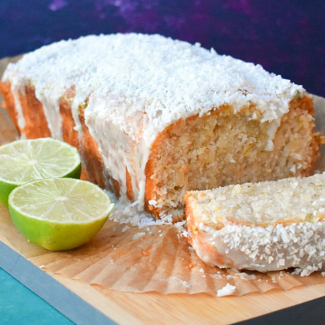 Easy Vegan Coconut Lime Cake with Lime Drizzle