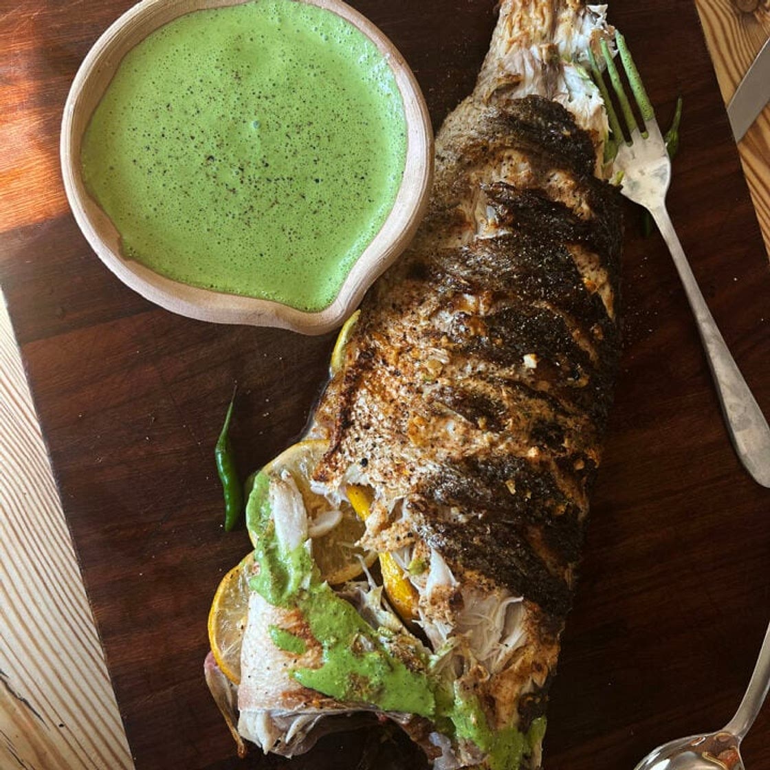 Tandoori Fish on the BBQ