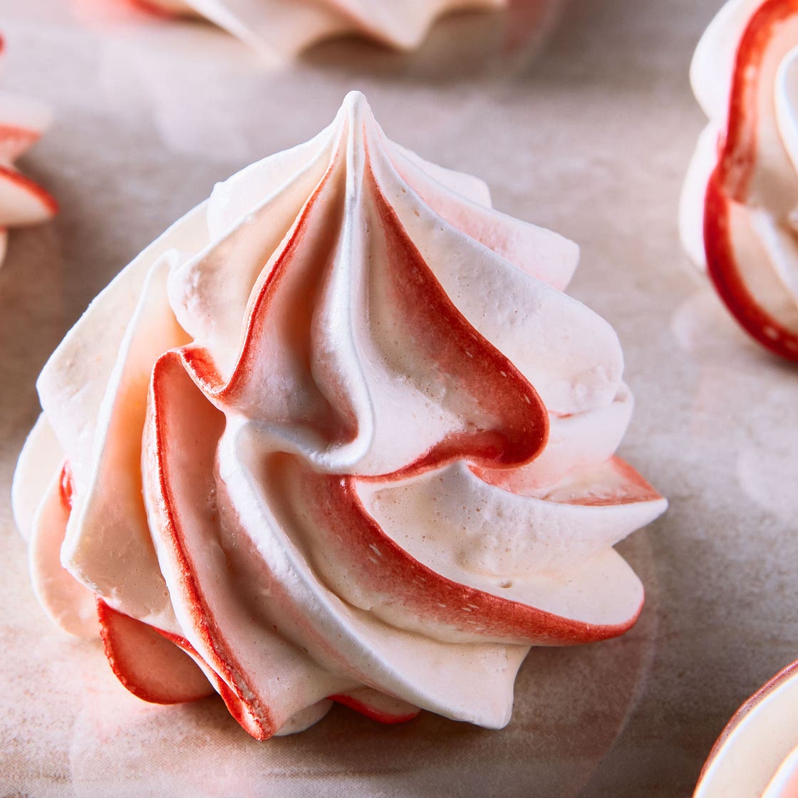 Peppermint Meringue Cookies