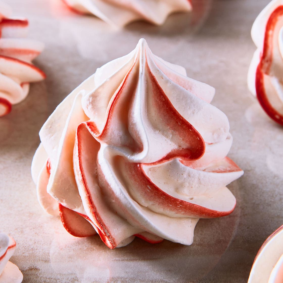 Peppermint Meringue Cookies
