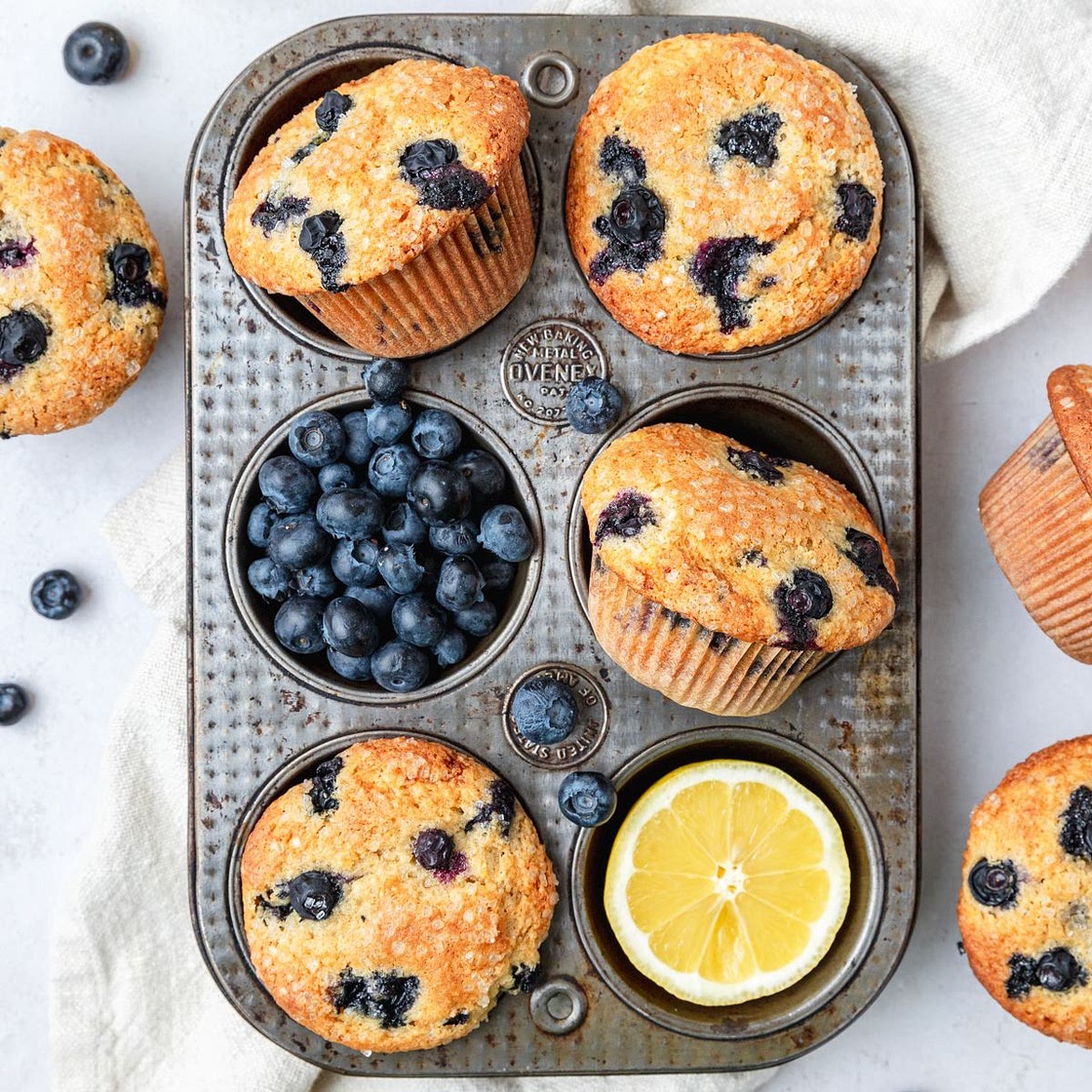 Brown Butter Blueberry Muffins