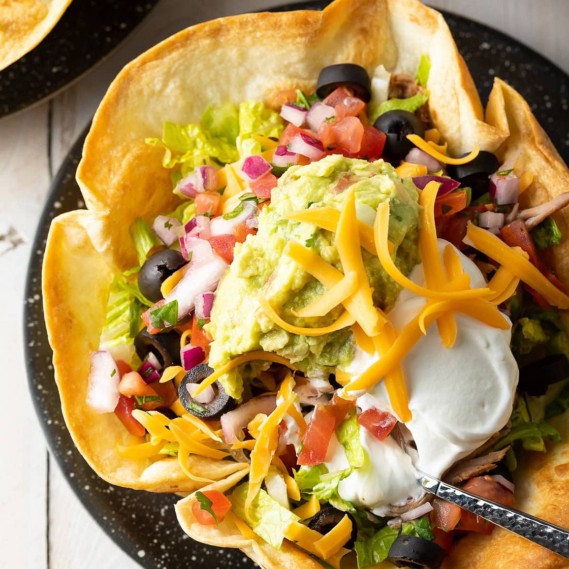Bubbly Taco Salad Bowls Recipe