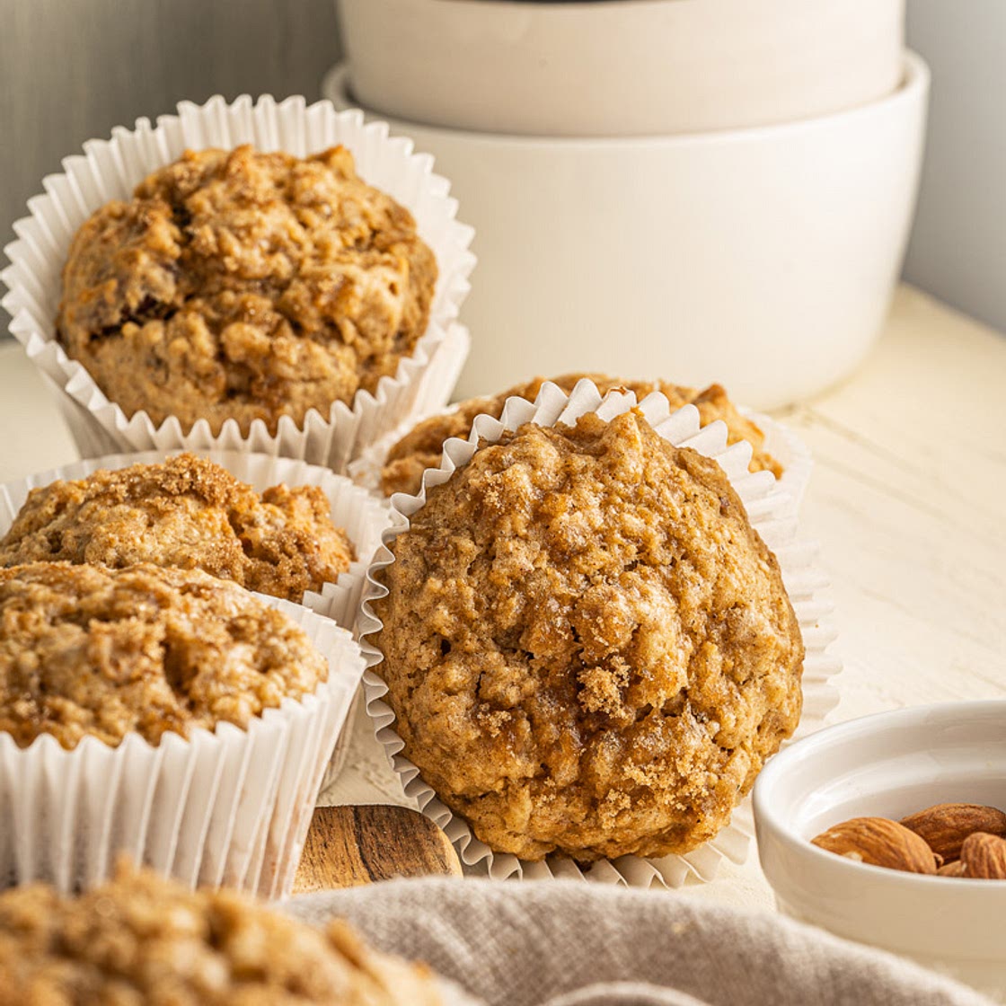 Healthy Banana Muffins with Granola