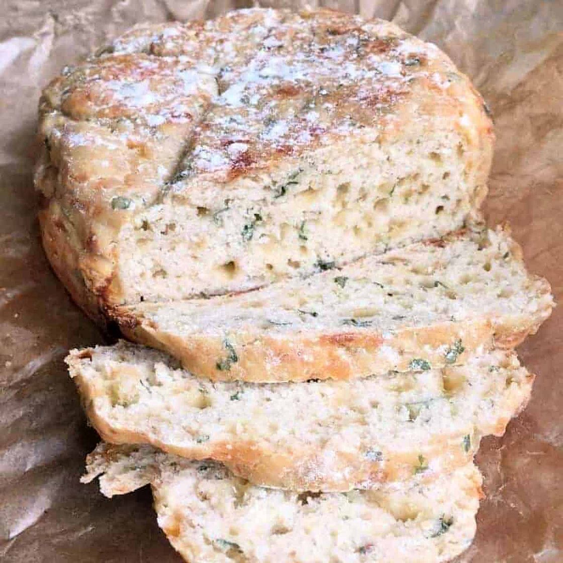 Slow Cooker Mozzarella and Herb Soda Bread
