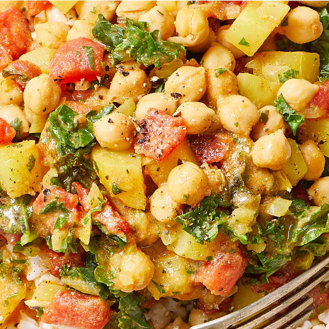 Chickpea Curry Stew with Kale