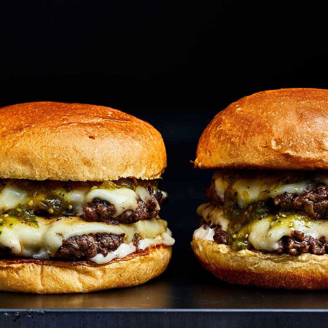 Hatch Chile Smash Burgers
