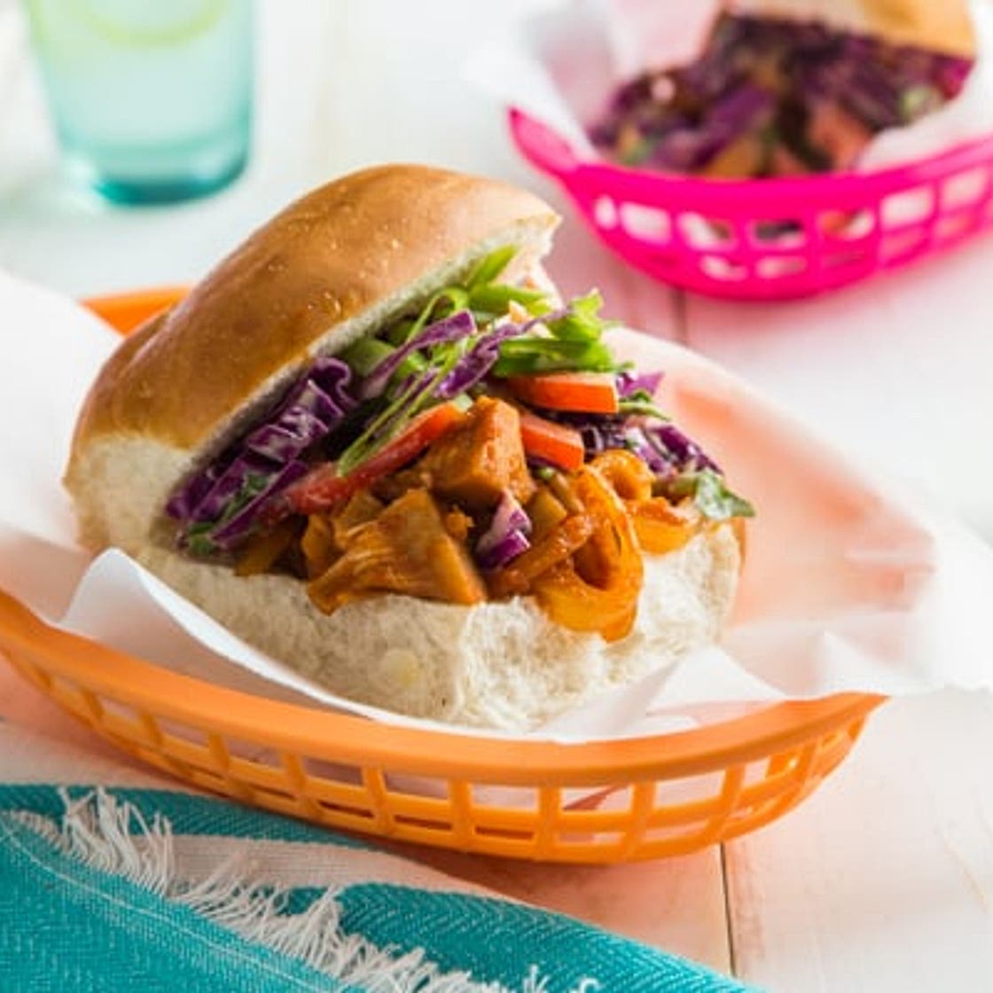 Korean Barbecue Pulled Jackfruit Sandwiches