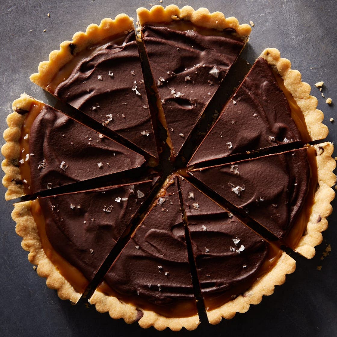 Caramel Chocolate Chip Cookie Tart
