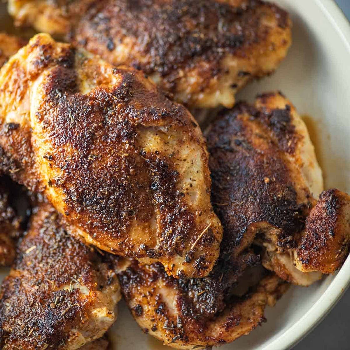 The Best Blackened Chicken Thighs