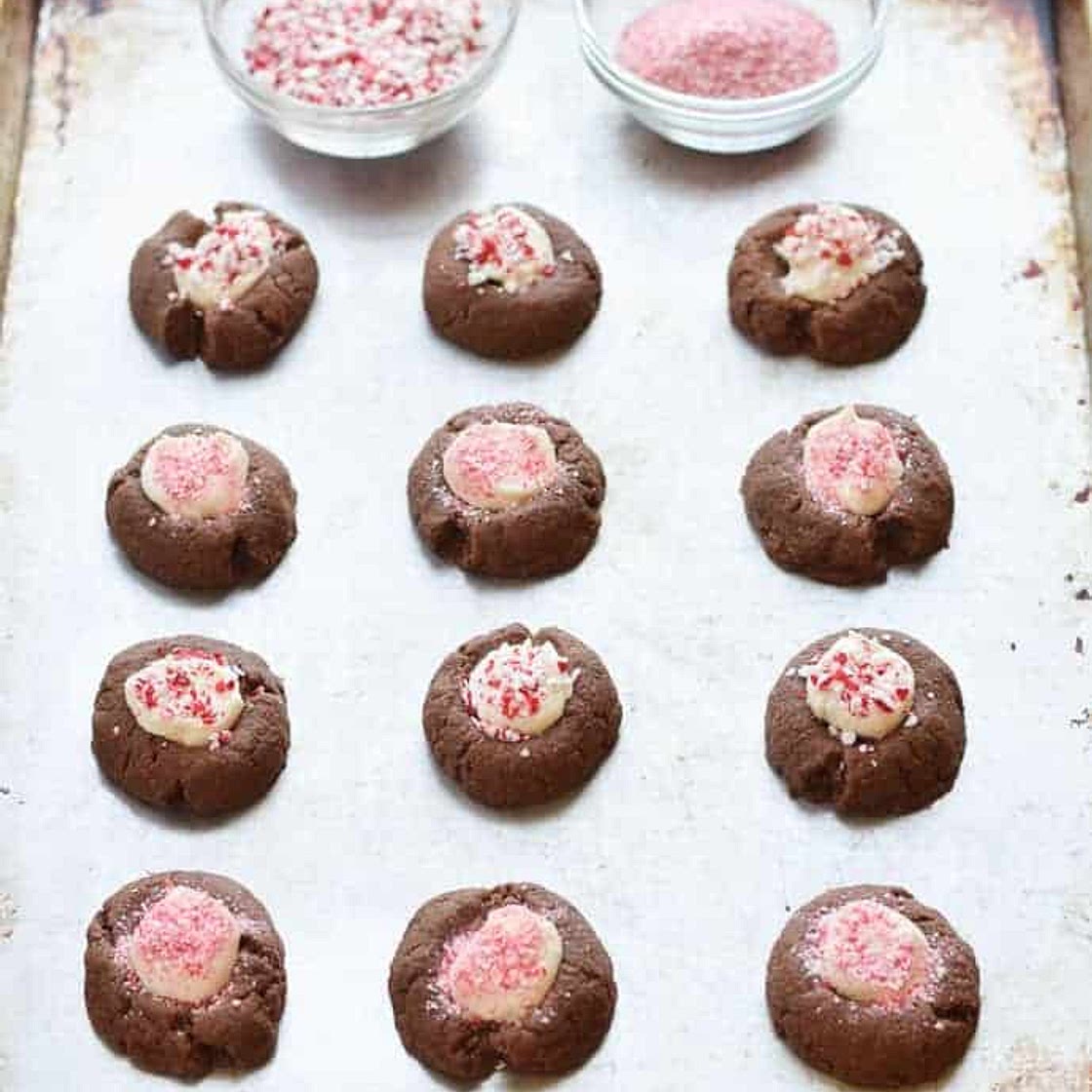 Gluten Free Chocolate Thumbprint Cookies