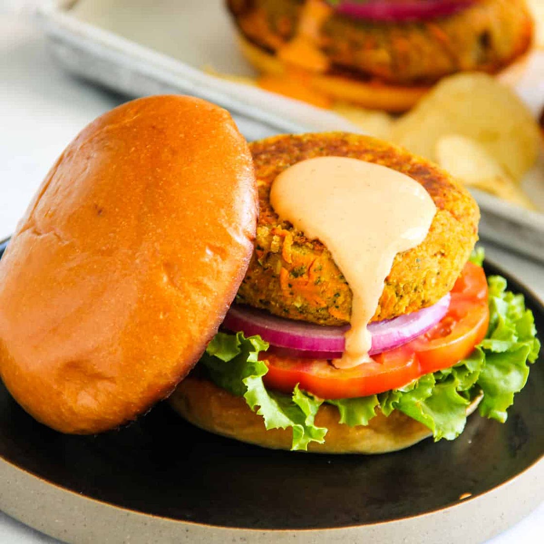 Veggie Chickpea Burgers with Indian Spices