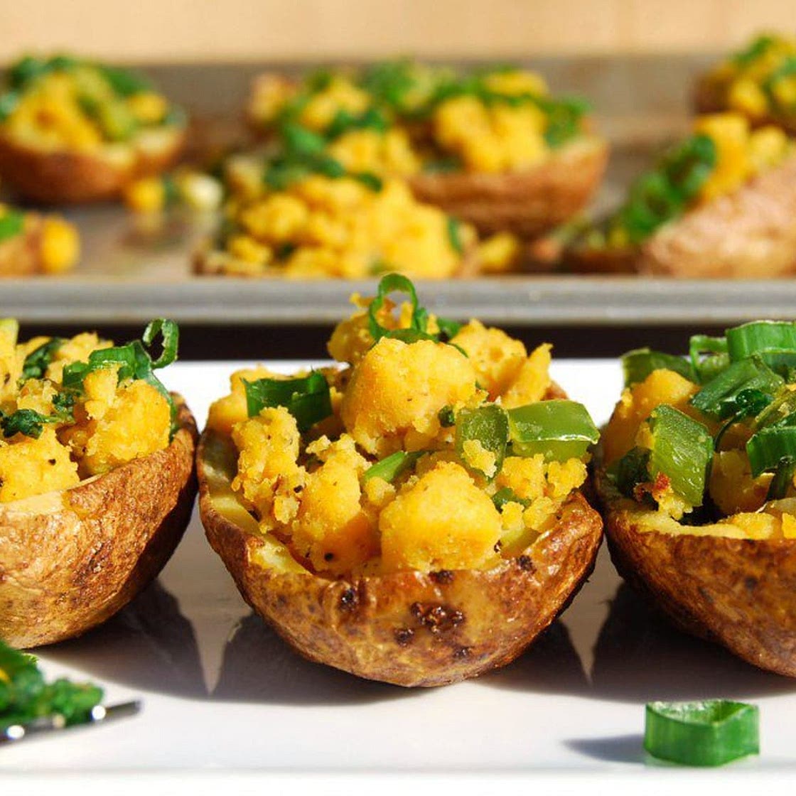 Healthy Stuffed Potato Skins