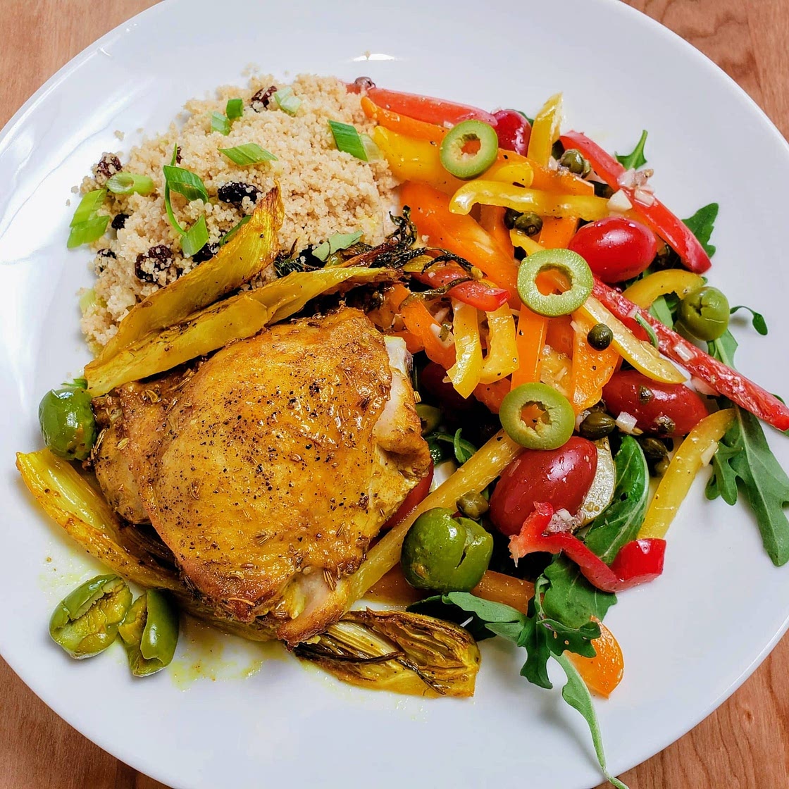 Easy Sheet-Pan Chicken With Fennel And Olives