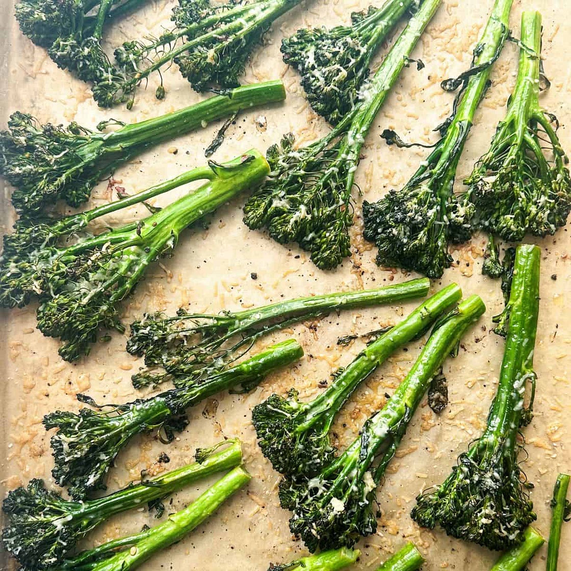 Charred Broccolini with Lemon, Garlic, and Parmesan Recipe
