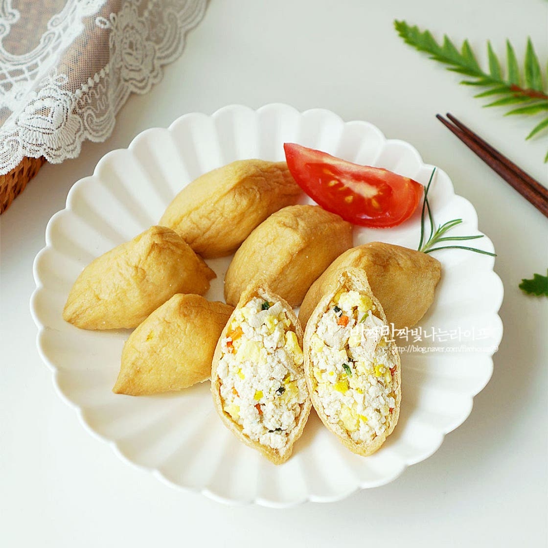 두부유부초밥 만들기 닭가슴살 두부 계란 유부초밥