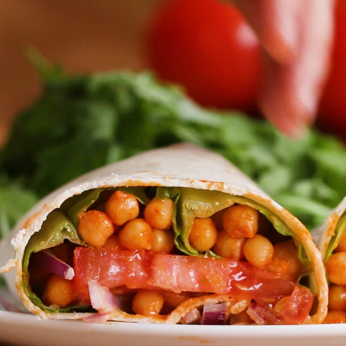 Buffalo Chickpea Wraps Recipe by Tasty