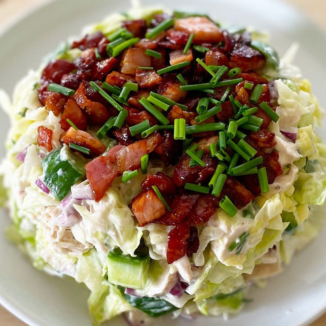 La Scala-style French onion chicken and bacon salad recipe