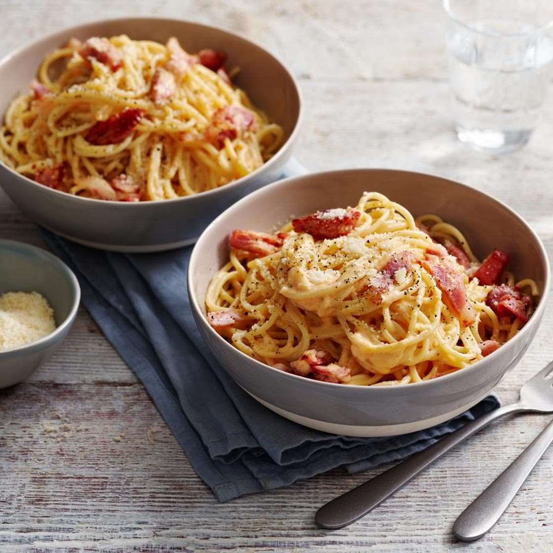 Budget spaghetti carbonara