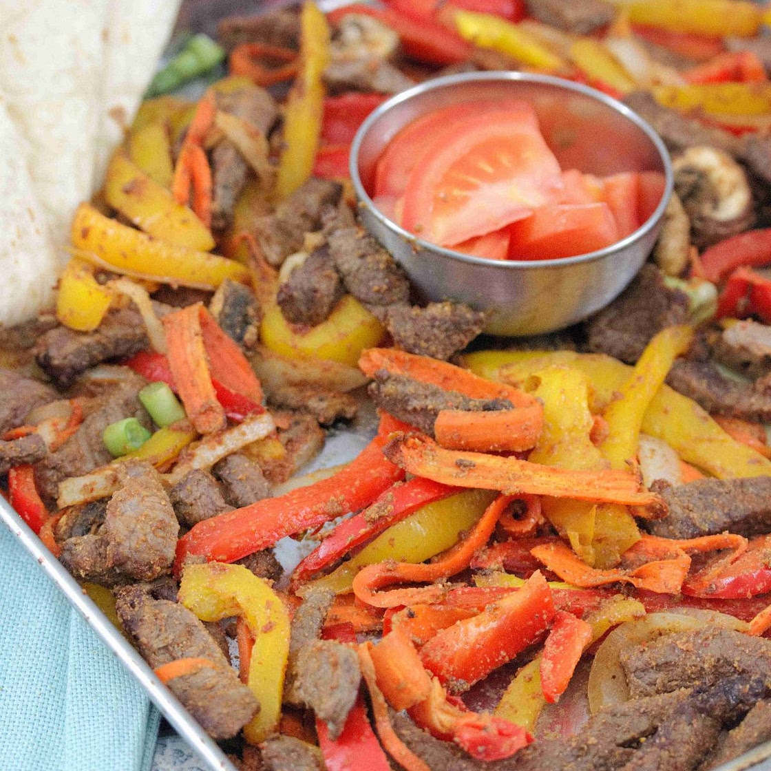 Dairy-Free Sheet Pan Steak Fajitas