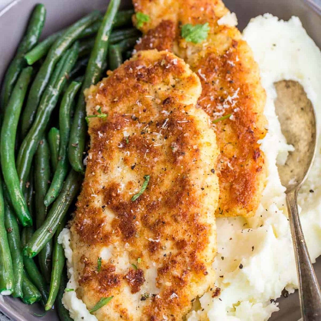 Crispy Parmesan Crusted Chicken