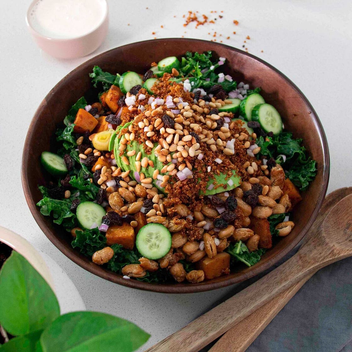 Roasted Pumpkin & Kale Warm Salad