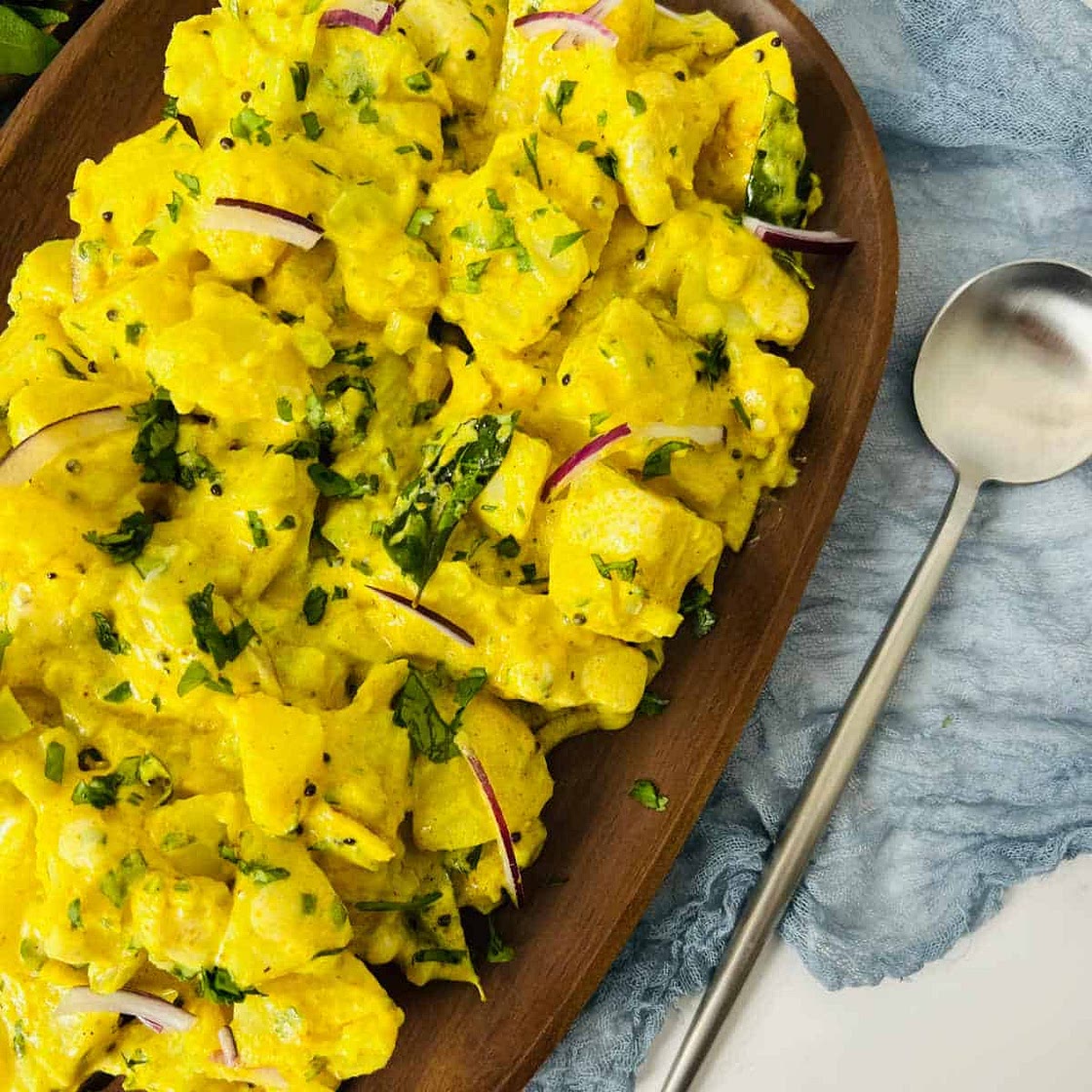 Curried Potato Salad (No Mayo)